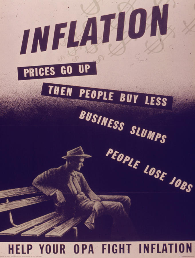 Vintage poster - Inflation Painting by Vintage Images | Fine Art America